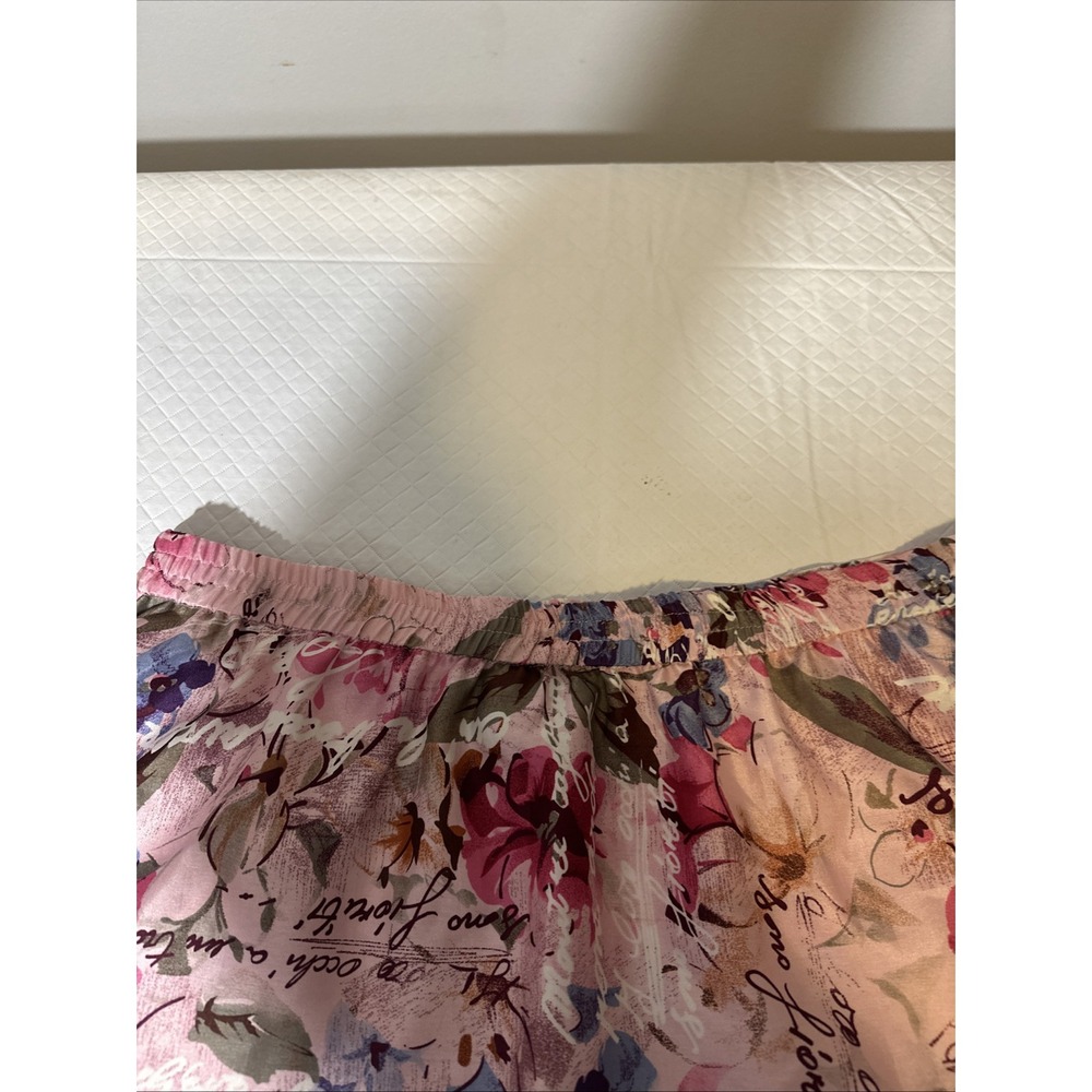 Maggie Sweet Skirt Vintage Pink Floral Pattern Elastic Waist Womens Petite Large - Picture 11 of 15